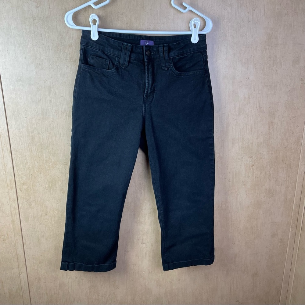 NYDJ Straight Black Capri Jeans Size 4